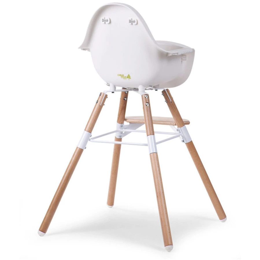 CHILDHOME Hochstuhl Evolu 2 natur  weiß 2 in 1 + Ring