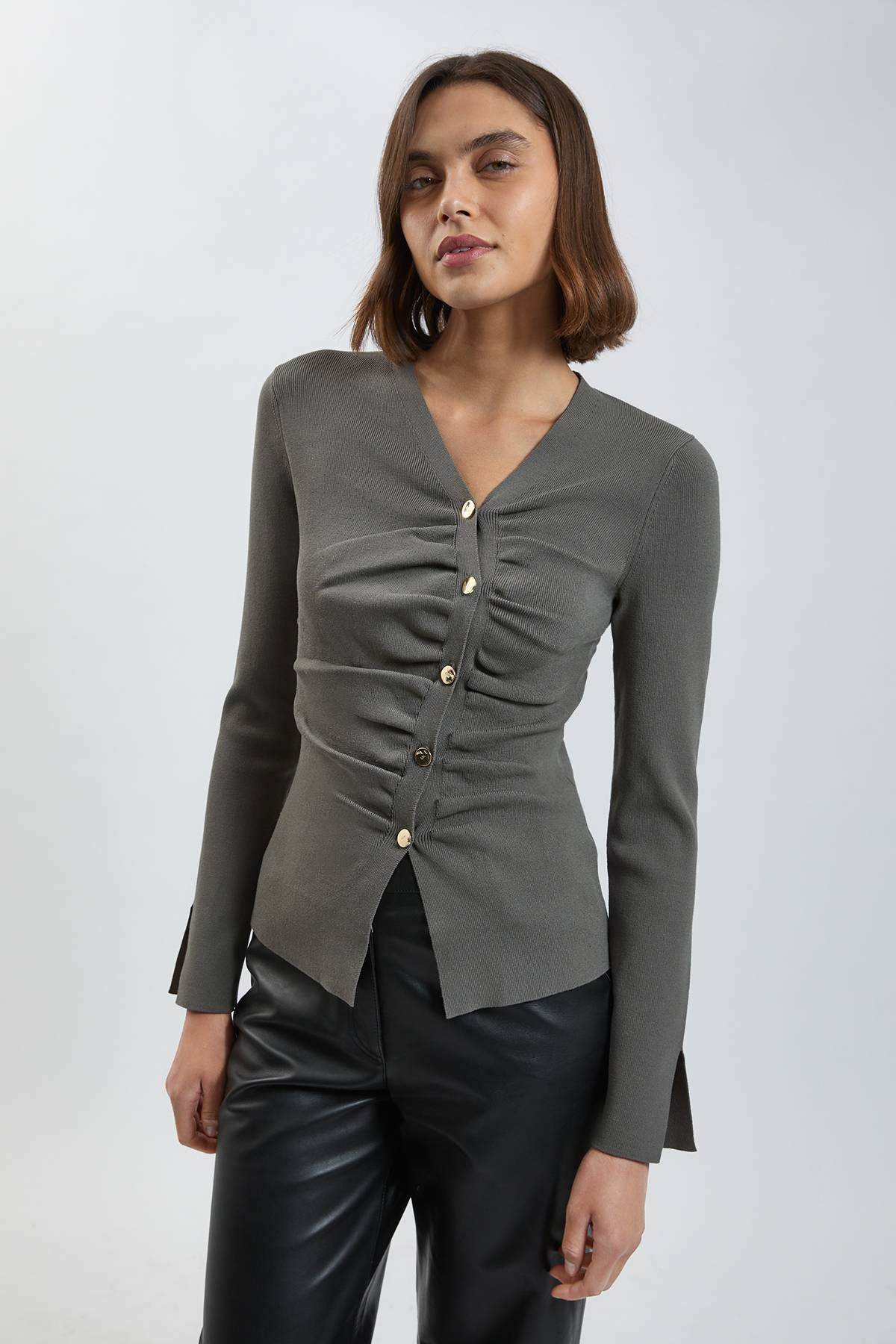 KarenMillen Cardigan En Maille Viscose À Fermeture Asymétrique