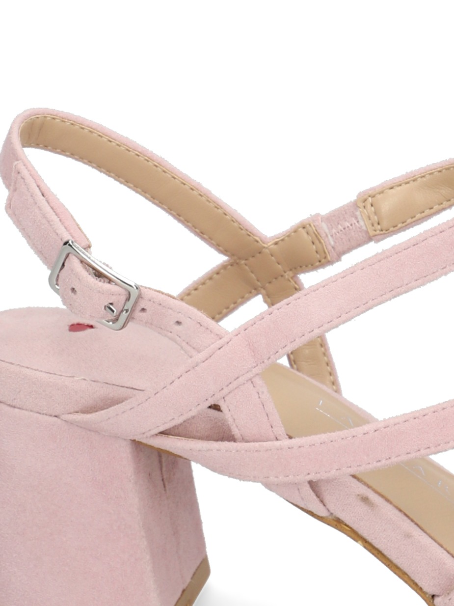 Veloursleder Sandale