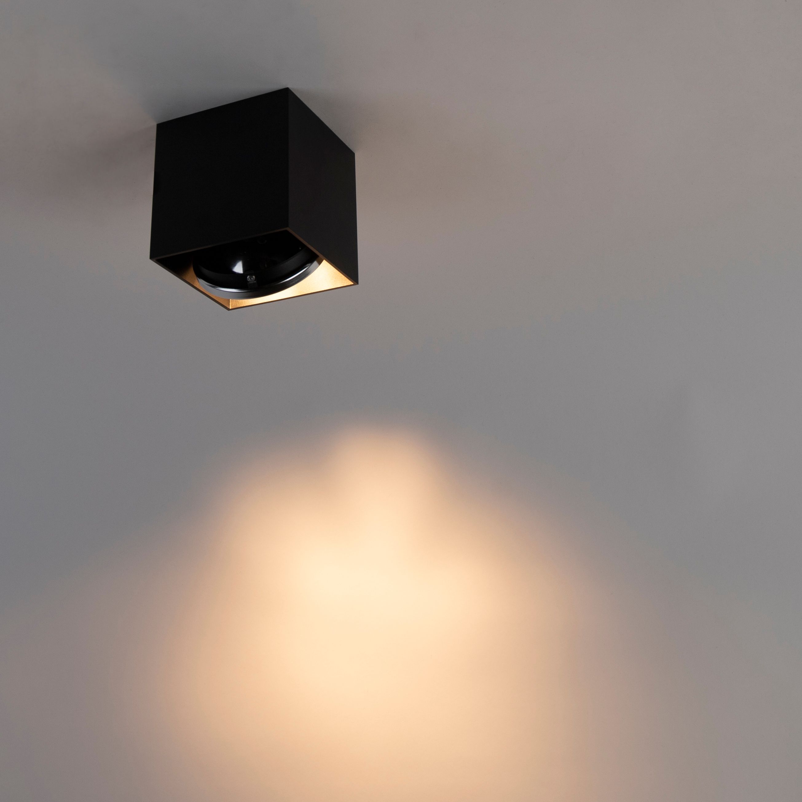 Design opbouwspot zwart vierkant - Box