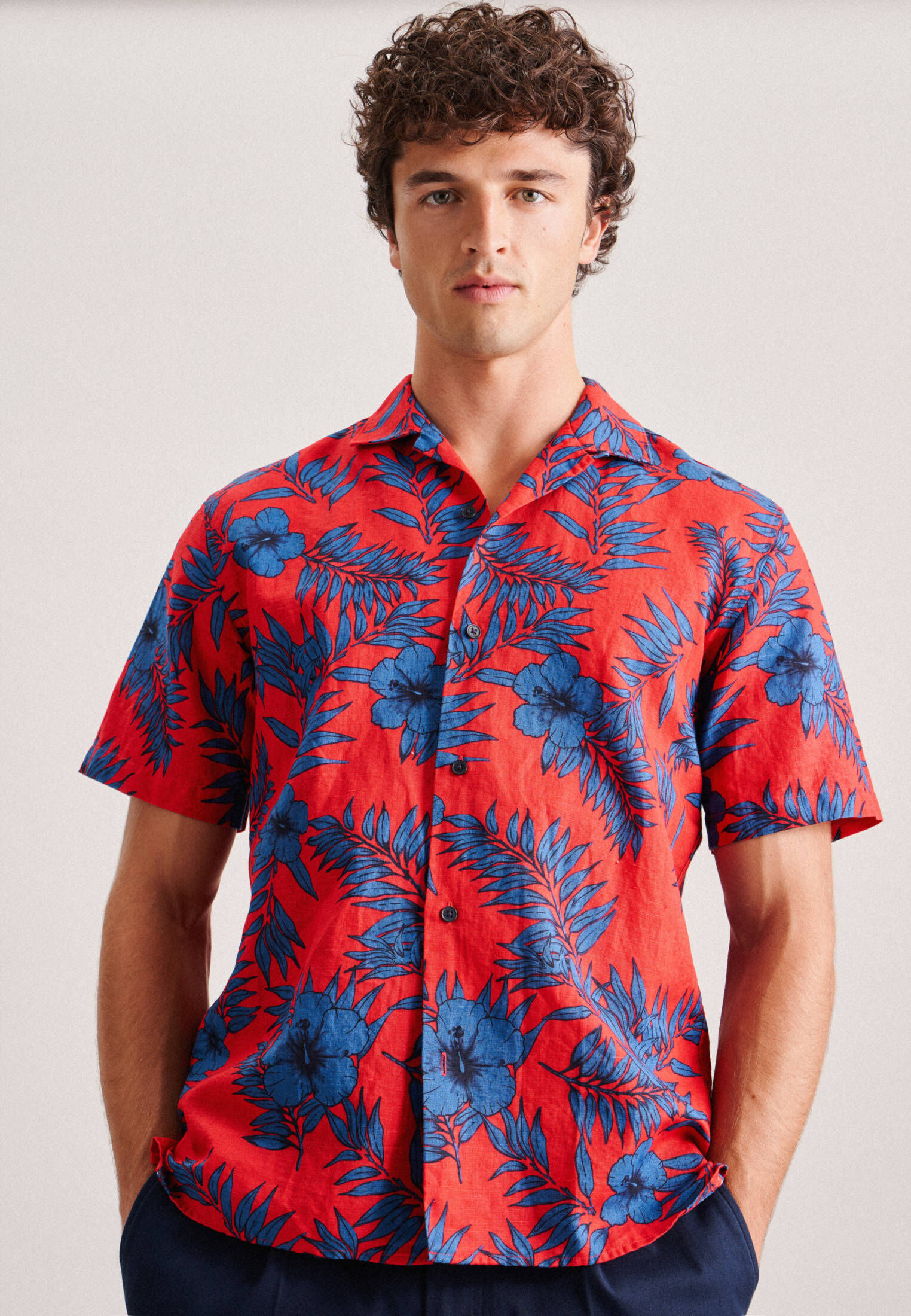 Seidensticker| Herren Casual Hemd Schwarze Rose