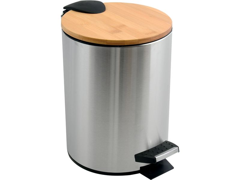 spirella Treteimer Adonis 3 l, Beige/Grau/Silber Treteimer mit Pedal