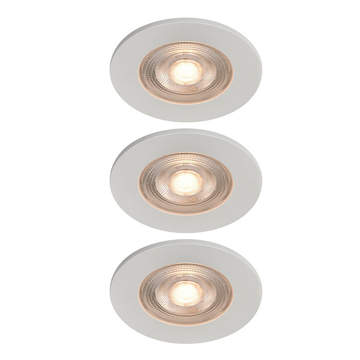 3 spots encastrables Ostwald LED intégrée blanc chaud IP20 310lm 4.5W Ø8.5xH.4.7cm blanc GoodHome