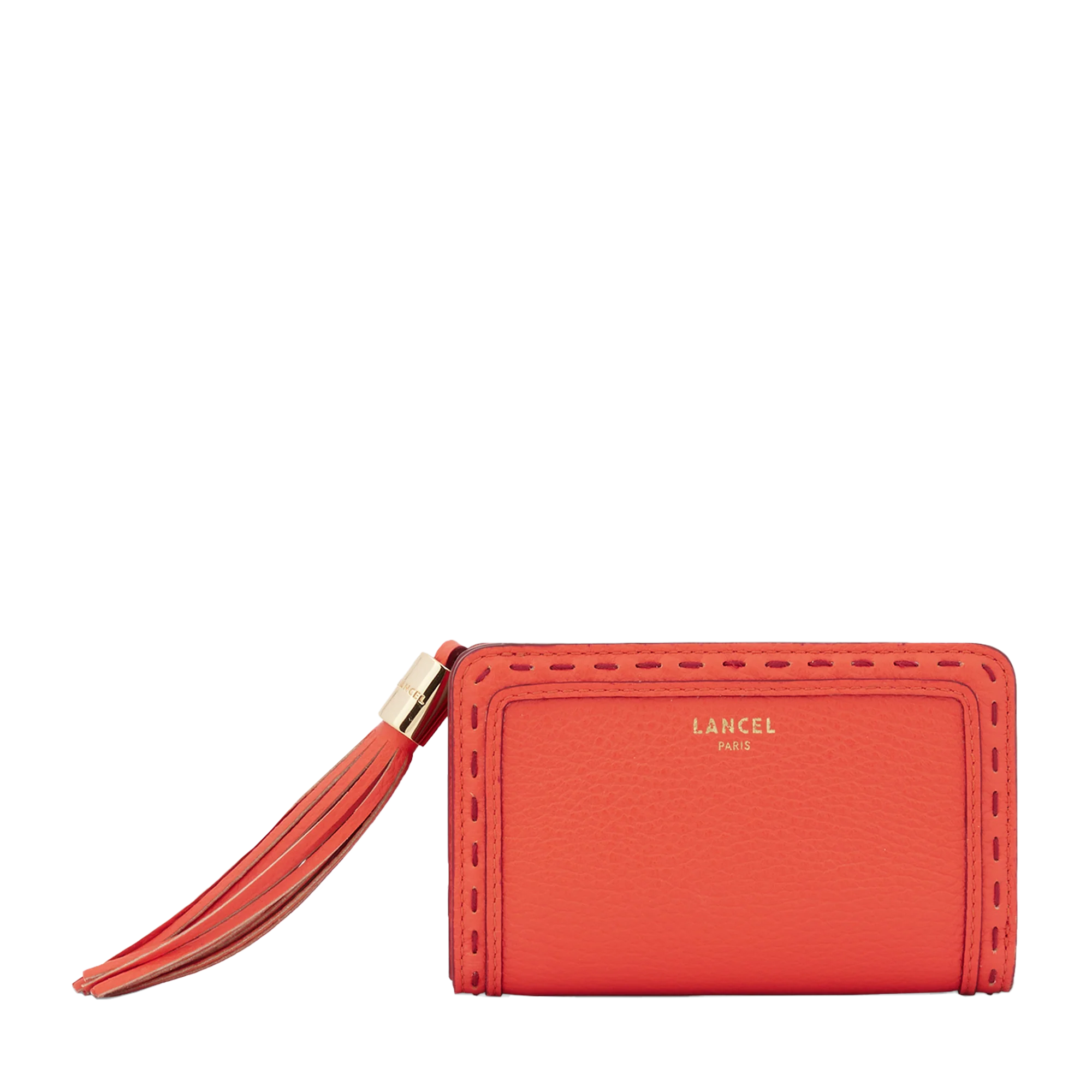 Portefeuille rectangulaire compact zippé Premier Flirt de Lancel-Citrouille