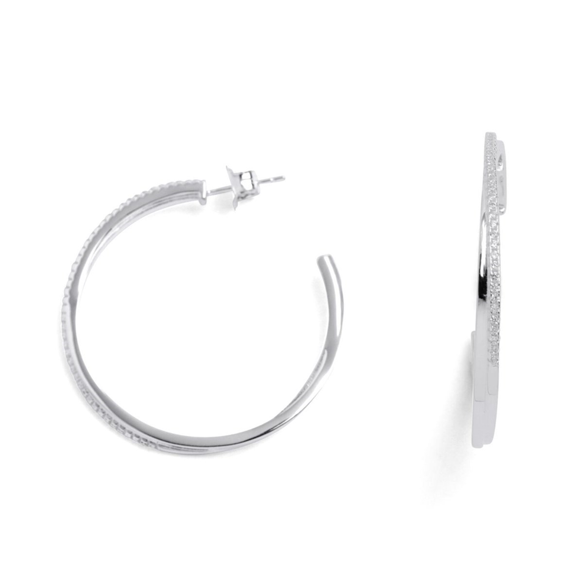 Boucles d'oreilles créoles Argent 925 LESLIE