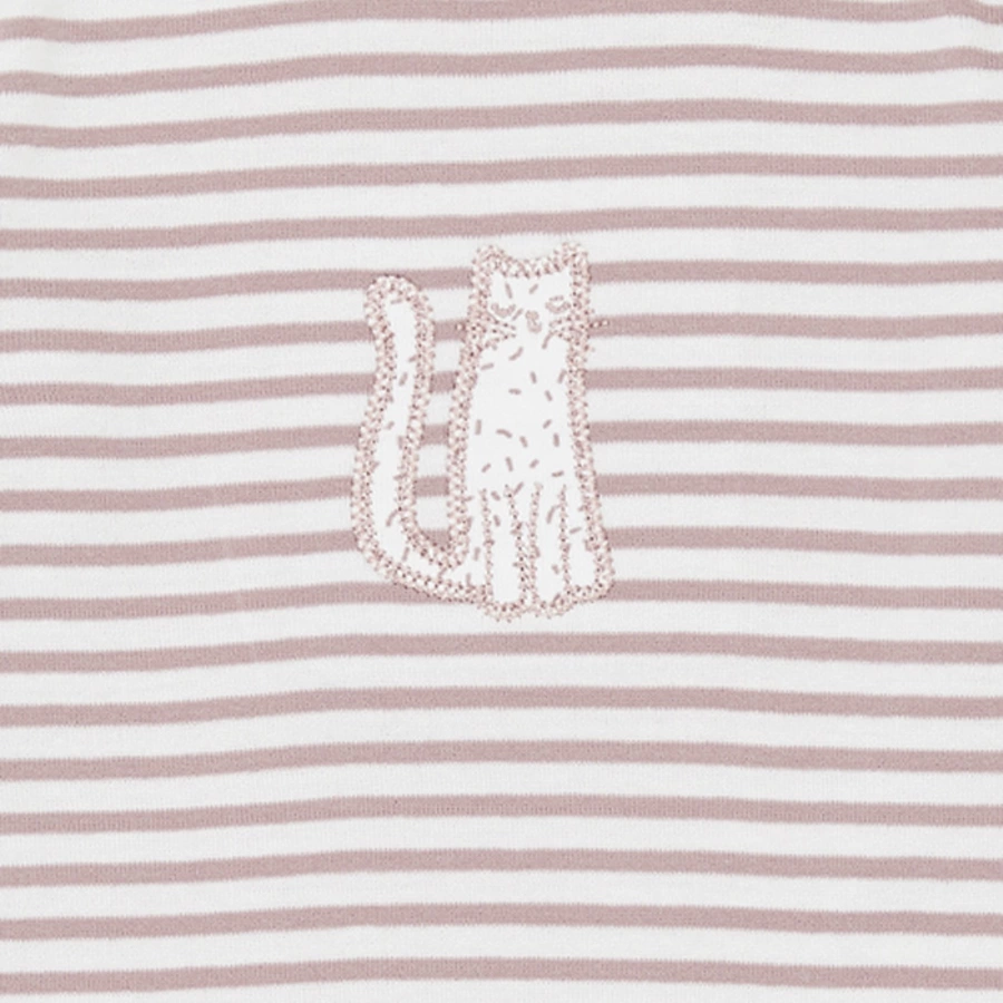 Sense Organics Langarmshirt, rose stripes