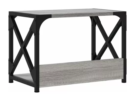 Support d'imprimante à 2 niveaux Sonoma gris 44x26x31,5 cm