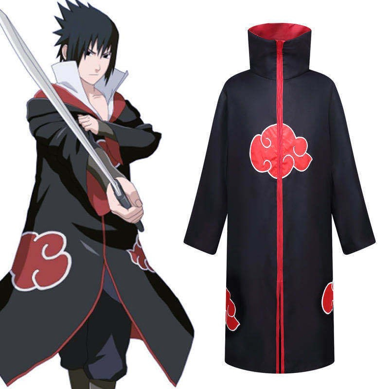 (175-180cm) Fasnachts Erwachsenen Kostüm Anime Cosplay Mantel Roter Mond Verkleidung für Motto Partys / Halloween - Schwarz / Rot