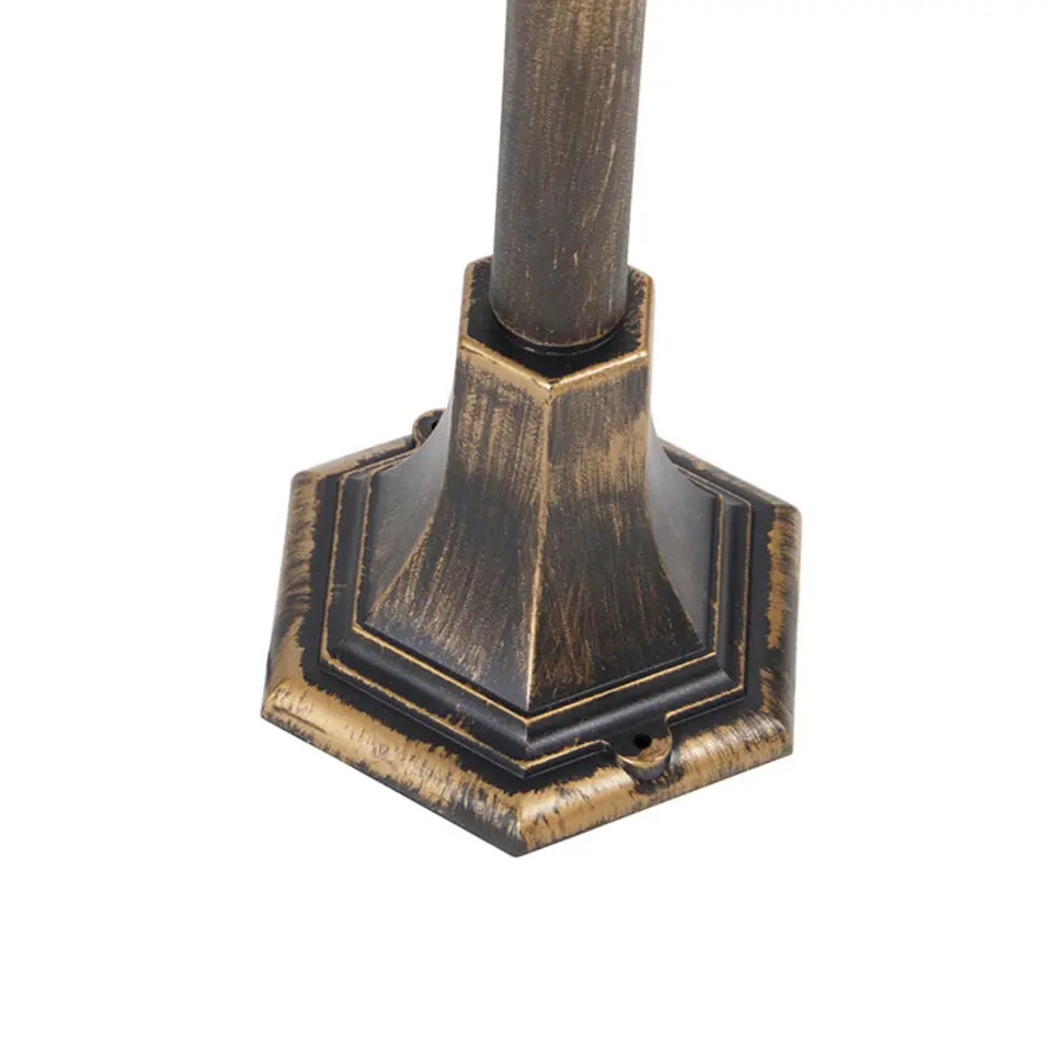 Qazqa staande buitenlampen capital goudkleurig e27