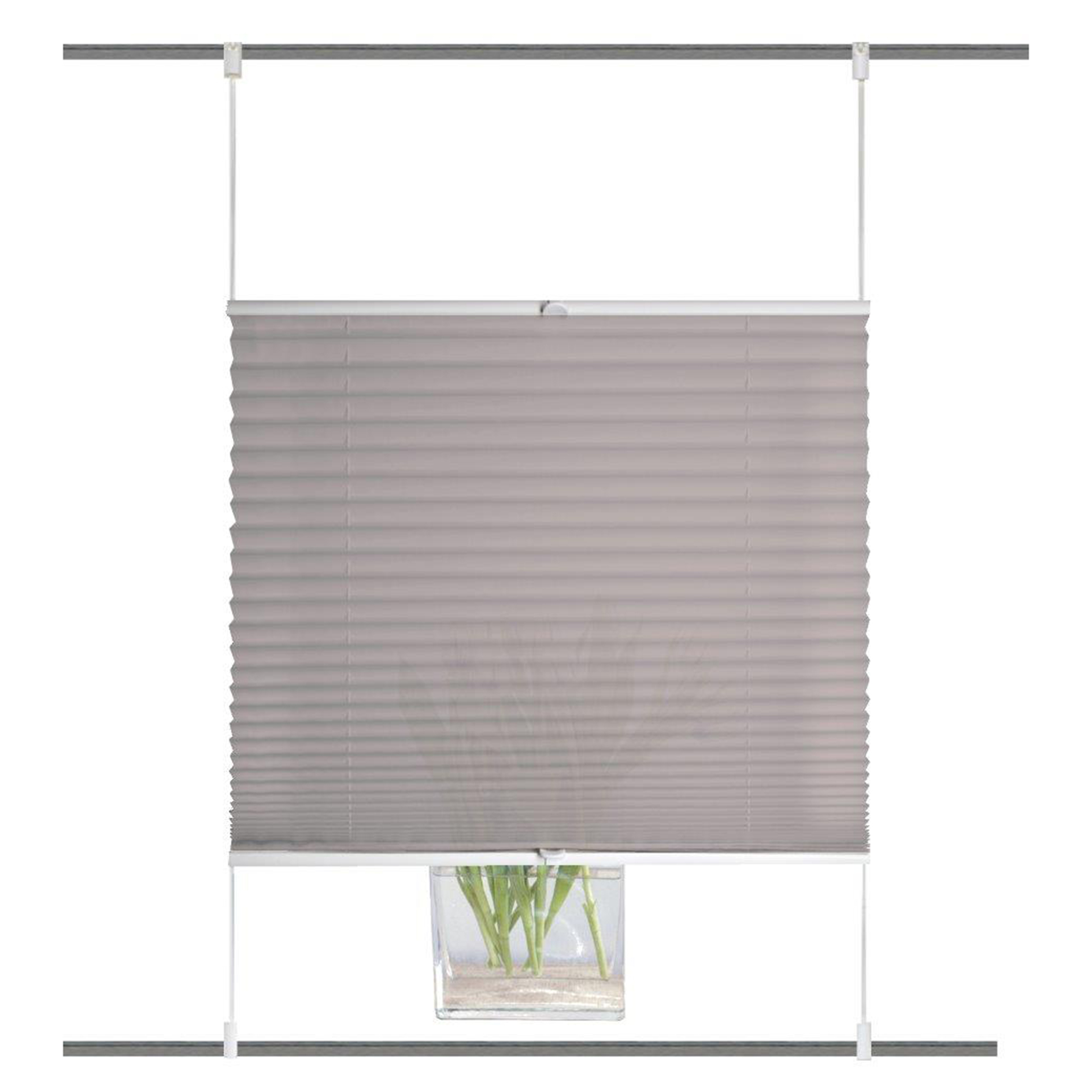 Plissee UNI DEKO - grau - 40x130 cm