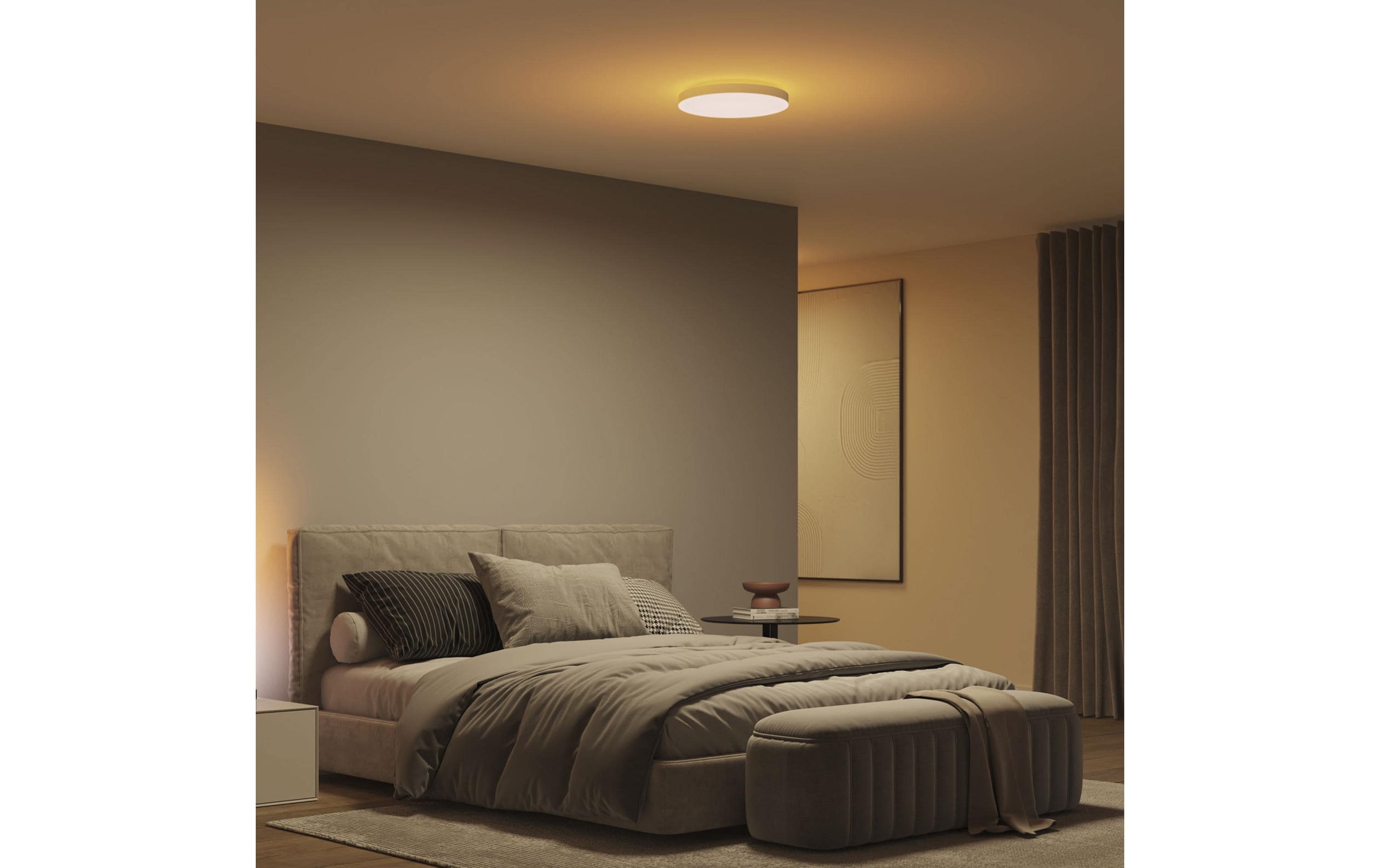 Deckenleuchte White & Color Ambiance Datura Ø 384 mm<br>Smartes Deckenpaneel mit Hintergrundbeleuchtung