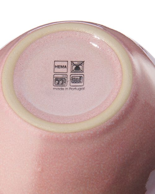 bol - 14 cm - Porto - émail réactif - rose