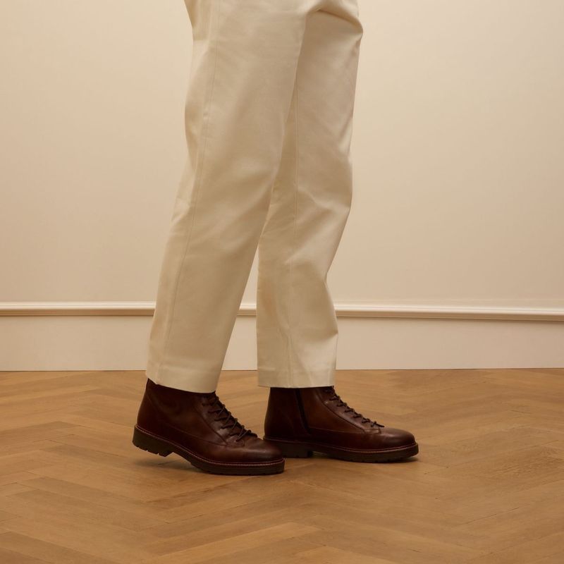 Manfield - Veterboots - Bruin - Leer