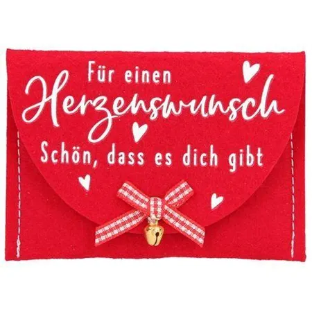 Depesche Weihnachtsgeld Filztäschchen, 1 Stück, 4-fach sortiert