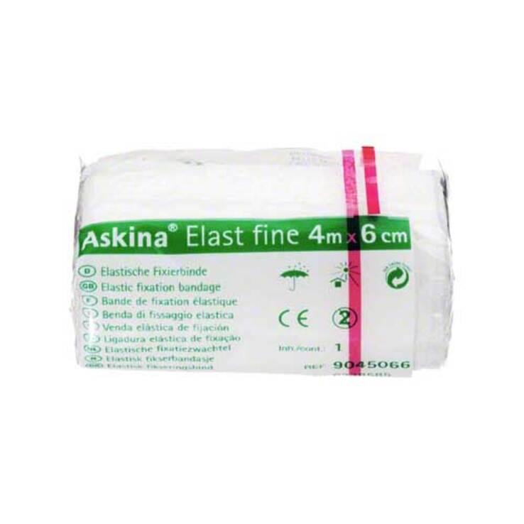 Askina Elast Fine Binde 4mx6cm cellophaniert, 1 St
