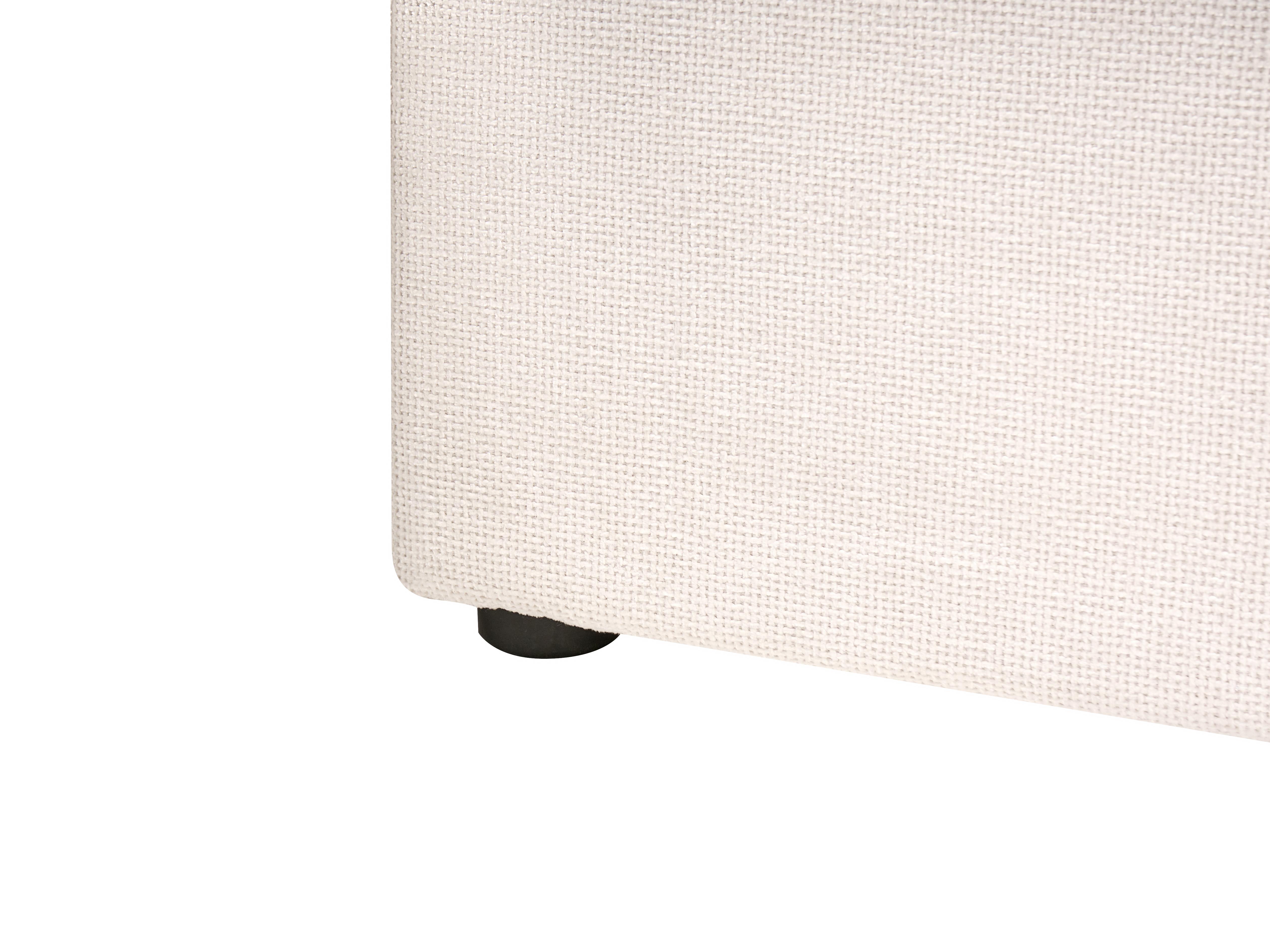 Bed met opbergruimte Stof LAGARDE 160 x 200 cm Gebroken wit