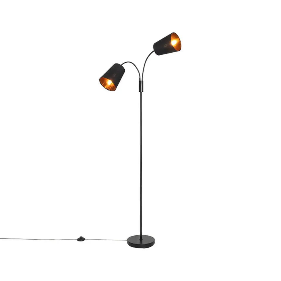 Qazqa vloerlampen carmen zwart e14