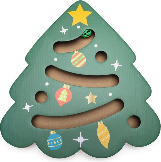 Beeztees krabkarton kerstboom groen 42 x 40 x 4,5 cm