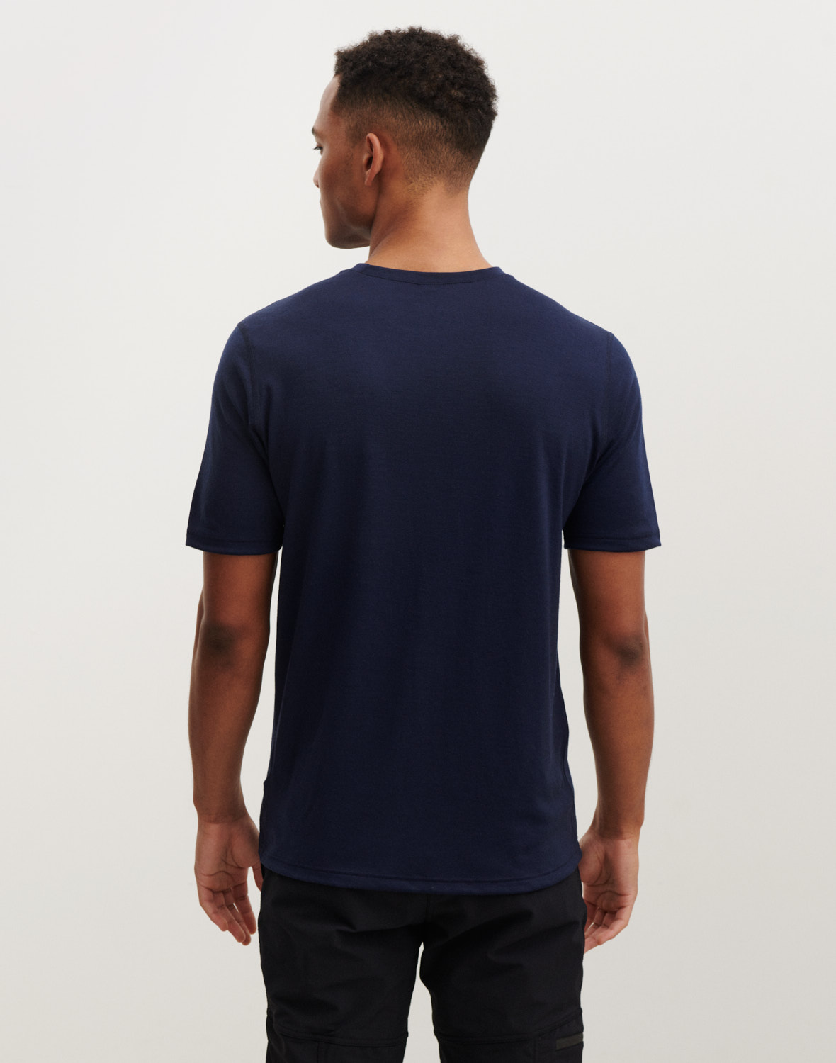T-shirt van merinowol voor heren in Oranje