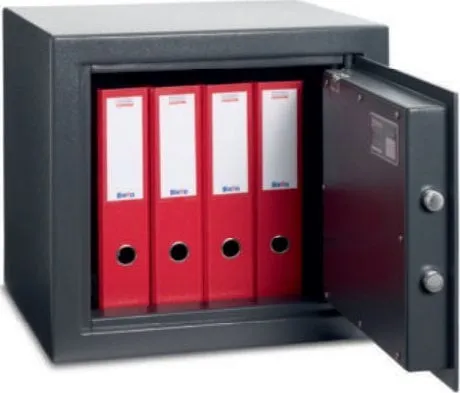 Dokumentskab Rieffel EcoSafe 450E med elektronisk kodelås, 40 ltr. grå