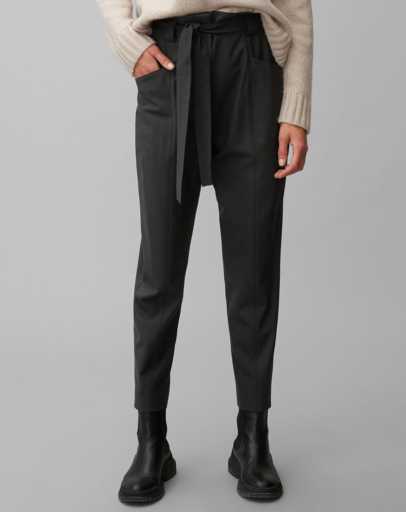 Marc O'Polo Pantalon Paper Bag noir