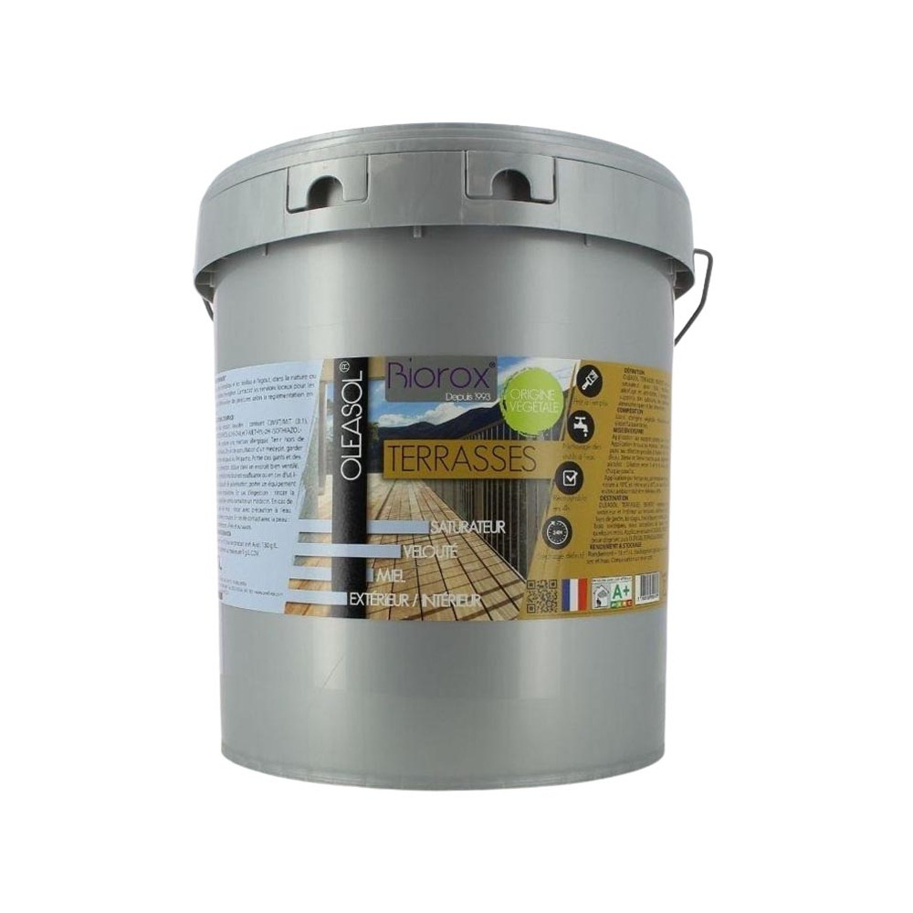 Saturateur pour bois extérieurs origine végétale 2 en 1 terrasses oleasol 15 lit