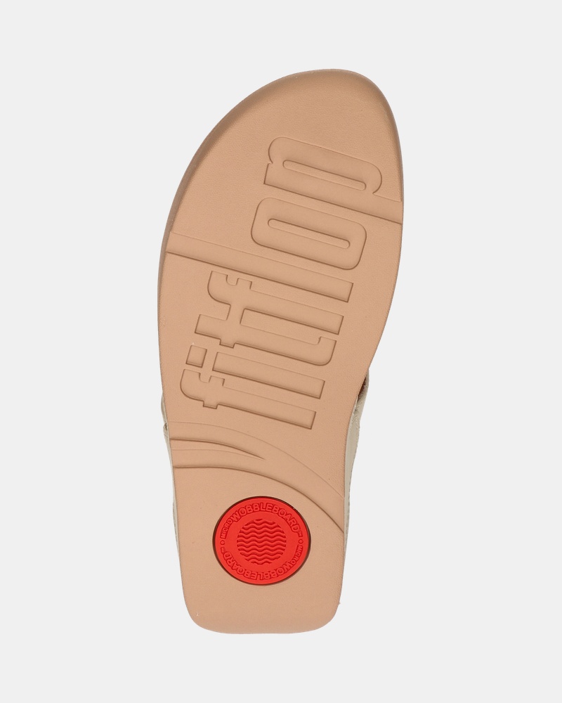 Fitflop Lulu Leather Slippers  - beige