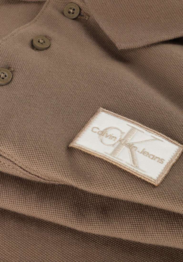 CALVIN KLEIN groene calvin klein polo badge pique ss polo