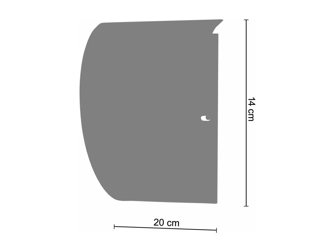Applique tôle métal marron 11 cm.