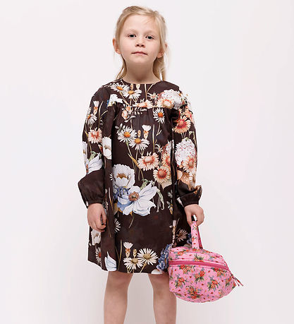 Christina Rohde Kleid - Braun m. Blumen