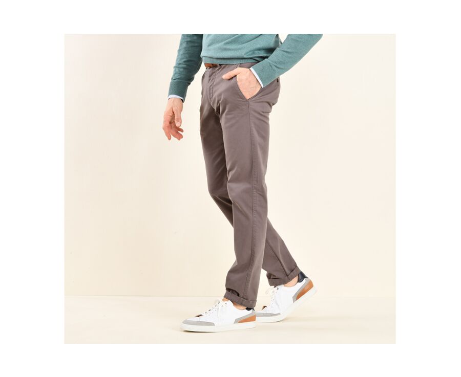 Pantalon chino homme Taupe Réglisse - KYRK