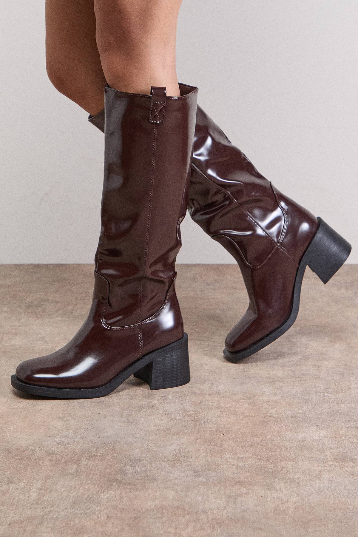 Oasis Bottes Hautes Luna en synthétique Brillant Style Gaucho