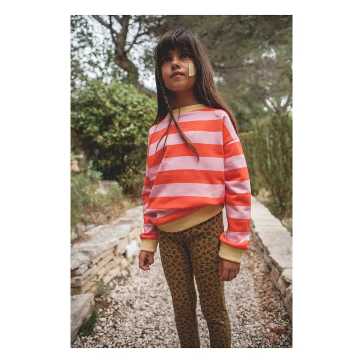 Marlot Paris Sweat Poppy Rayé | Rose bonbon