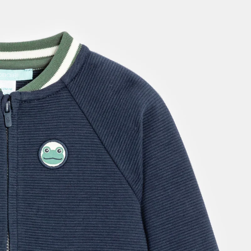 Gilet zippé molleton coton fantaisie bleu bébé garçon Bleu