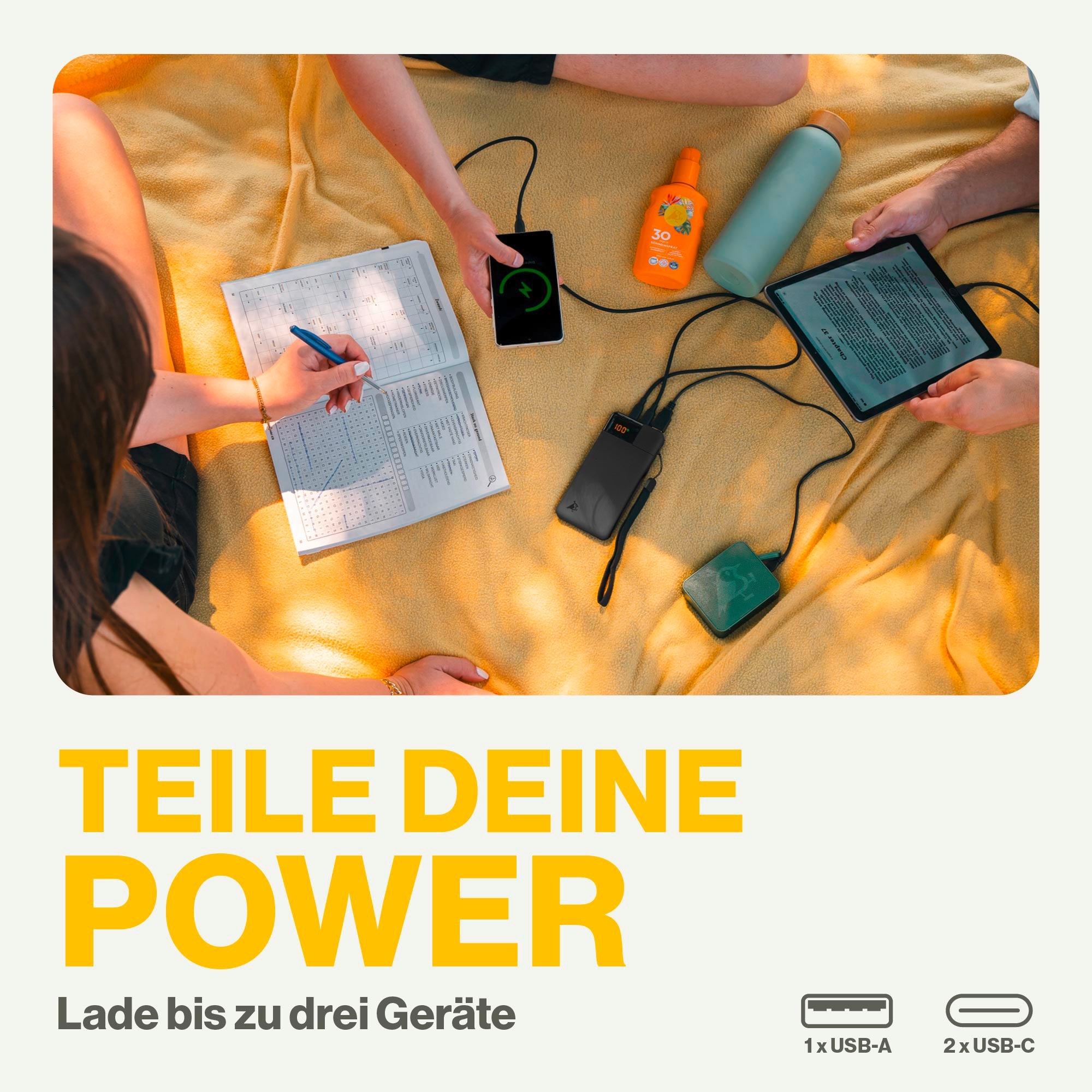Aqiila Powerbird Powerbank 20 W 10000 mAh schwarz