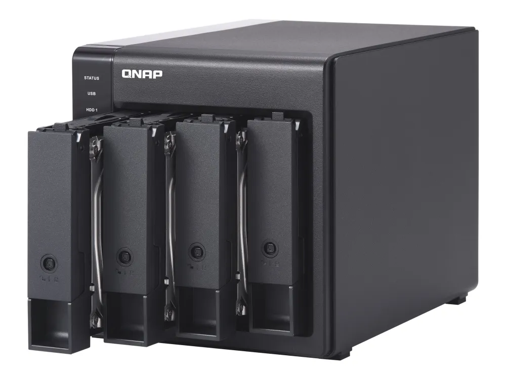 QNAP TR-004 - Harddisk-array - 0 TB - 4 bays (SATA-300) - USB 3.2 Gen 1 (ekstern)