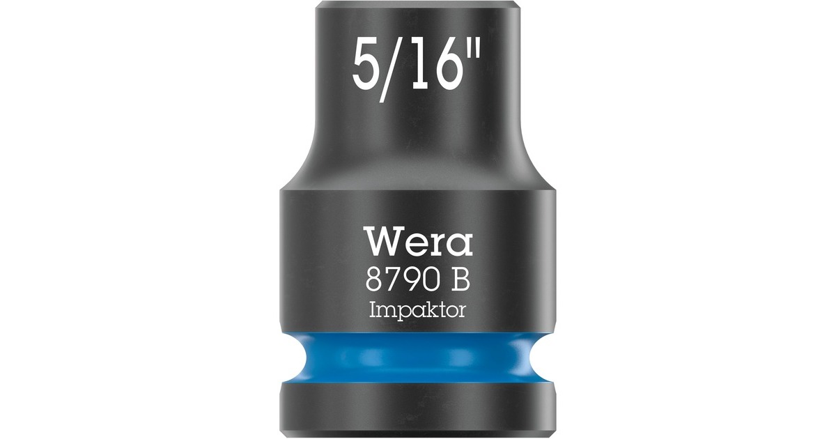 Wera9608 Dop-magneetstrip B Impaktor Imperial 1 dopsleutel  (Zwart/groen, 9‑delig)