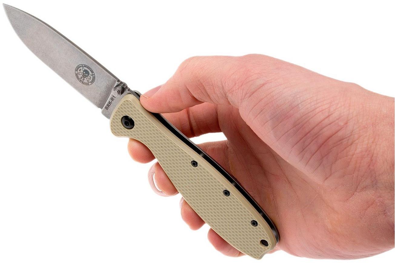 ESEE Knives Zancudo D2 Desert Tan-Stonewashed, BRKR2DT zakmes