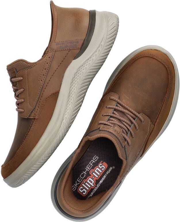 Skechers Hasting Rory Heren Instappers Kastanjebruin