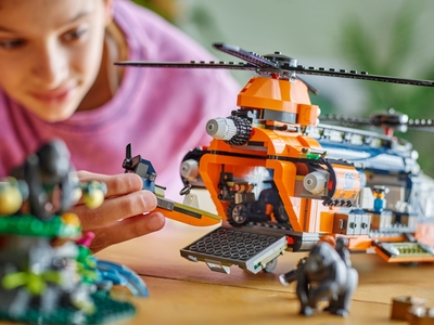 LEGO Jungleonderzoekers: helikopter bij de basis (60437)