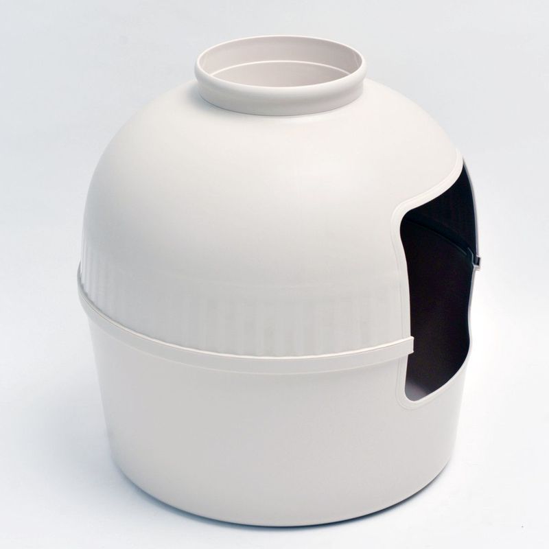 RHRQuality - Flower XXL - Kattenbak - Cappuccino Cream - Verborgen Kattentoilet - Grote Ingang