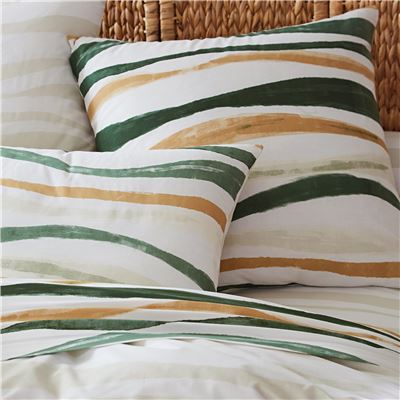 Linge de lit ondes graphiques