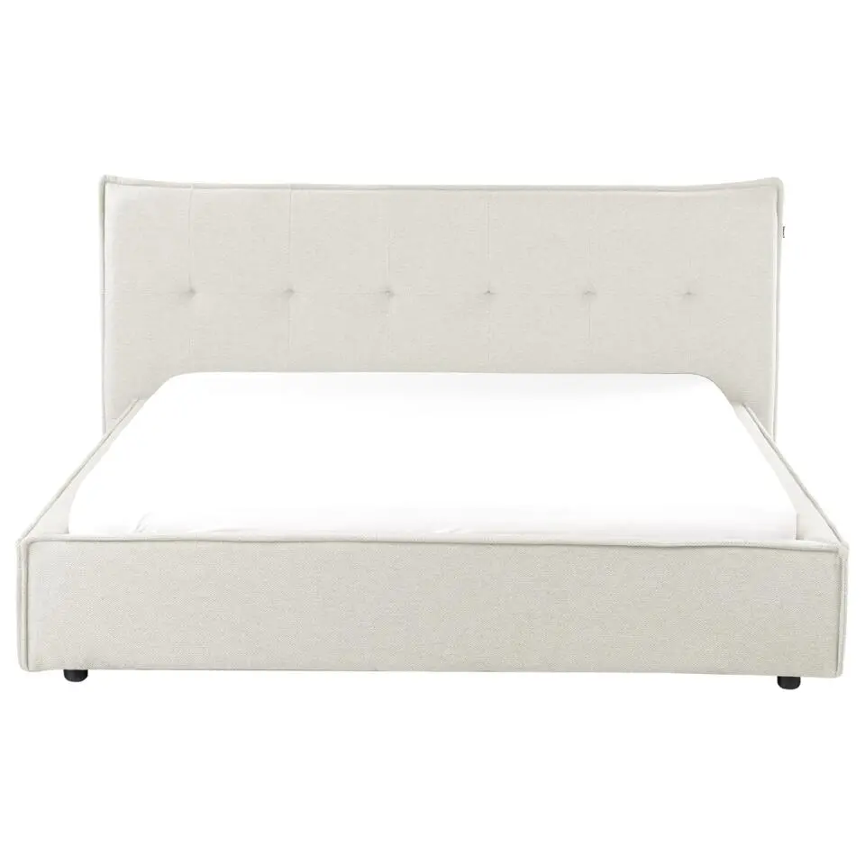 LESTRE - Tweepersoonsbed - Gebroken wit - 160 x 200 cm - Linnen
