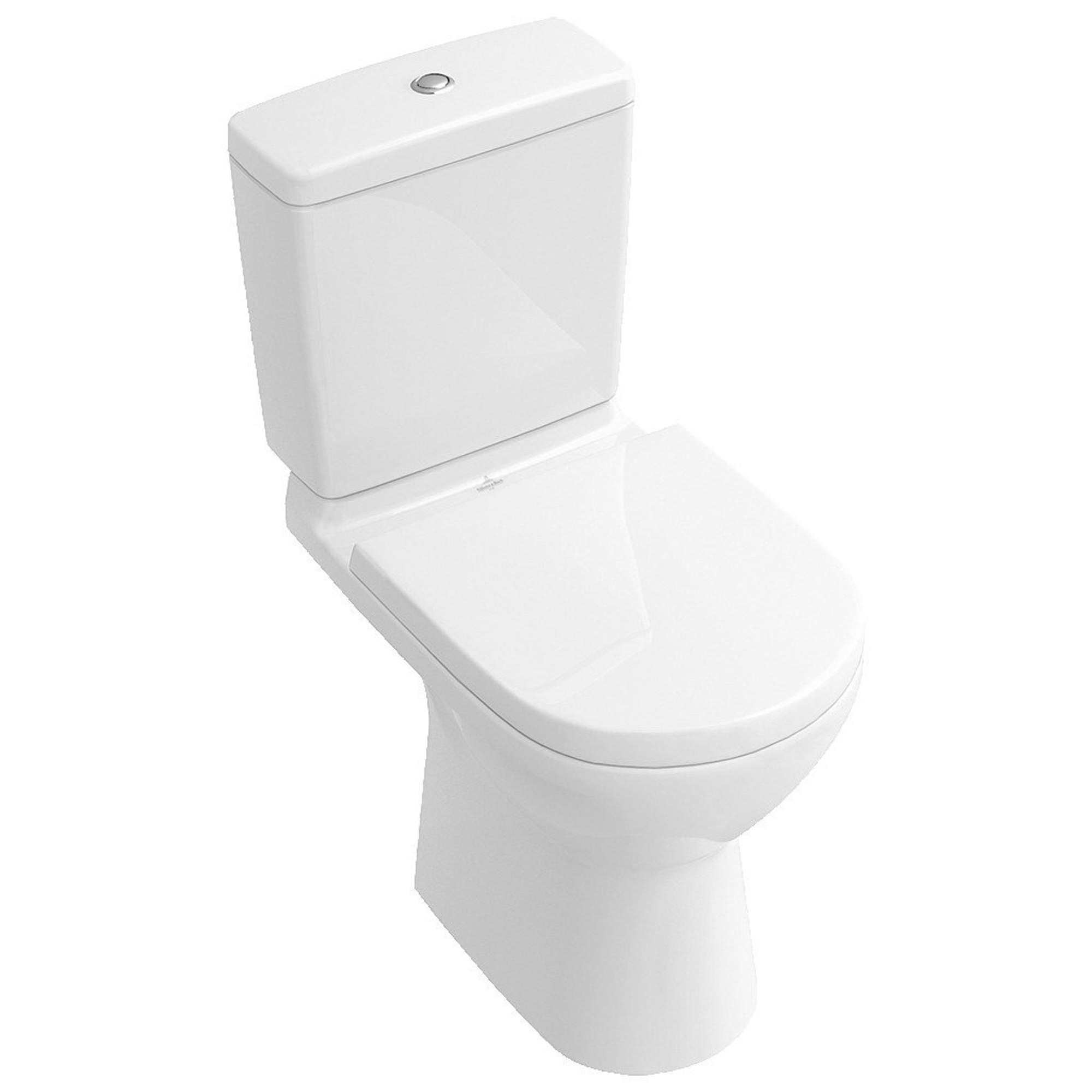 Villeroy & Boch O.novo duoblok toilet CeramicPlus AO met zitting en reservoir wit glans