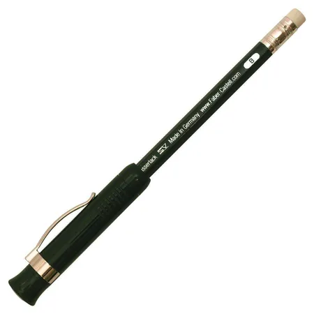 Faber-Castell Perfekter Bleistift Castell 9000, Härtegrad B, Schaftfarbe: grün
