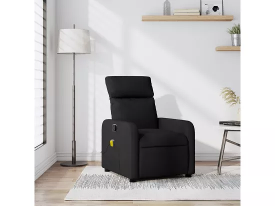 Fauteuil massant inclinable Noir Tissu