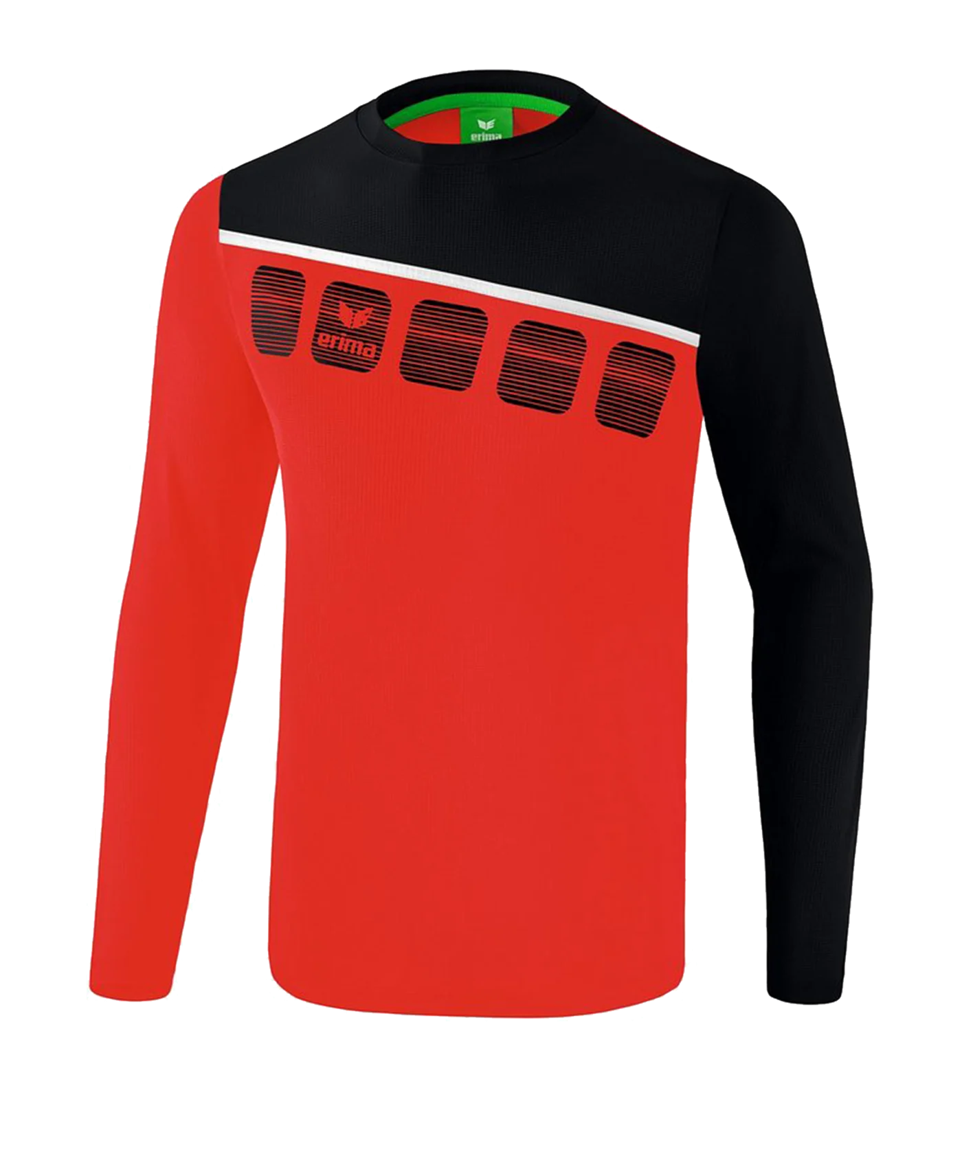 Erima 5-C Longsleeve Kids Rot Schwarz