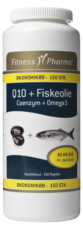 Fitness Pharma Q10 m/fiskeolie 150 kaps.