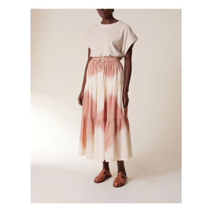Leon & Harper Jupe Juize Tie & Dye Coton Bio | Corail
