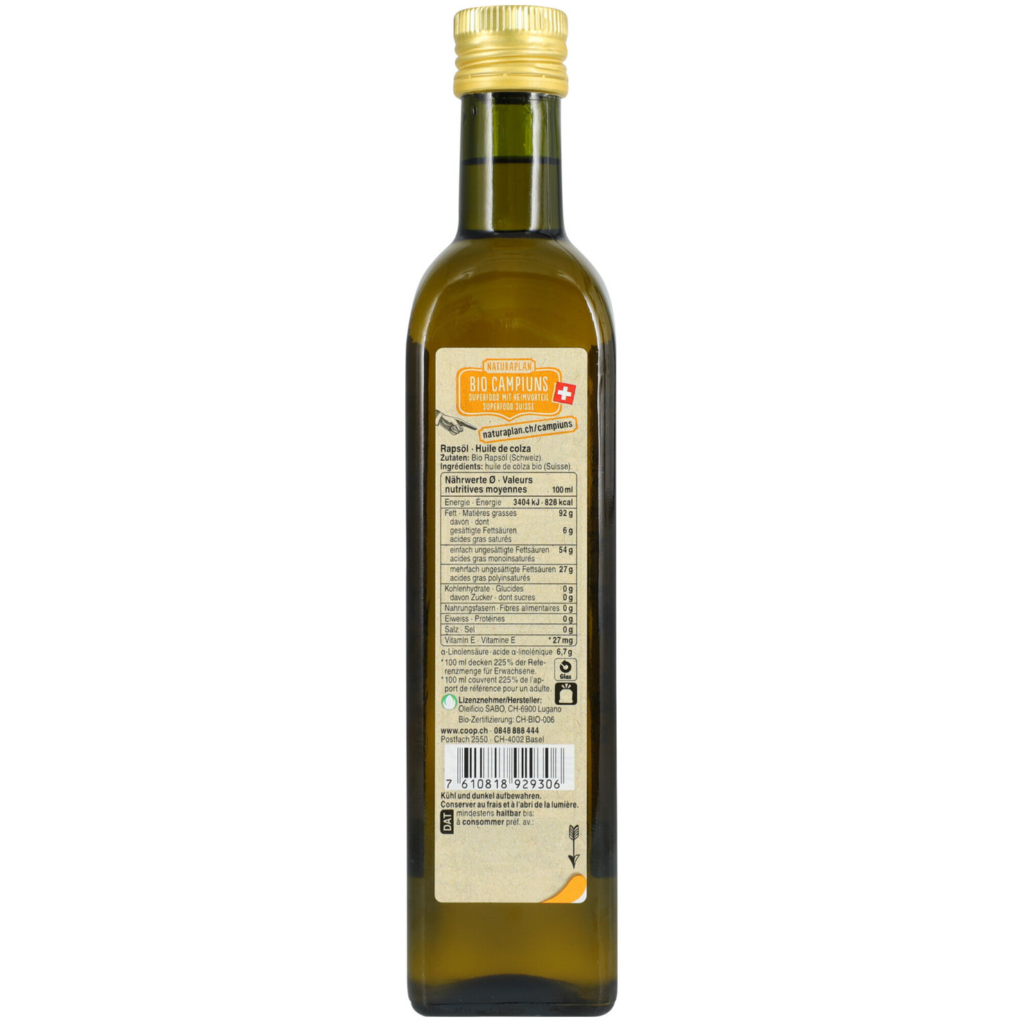 Naturaplan Bio Campiuns Rapsöl kaltgepresst